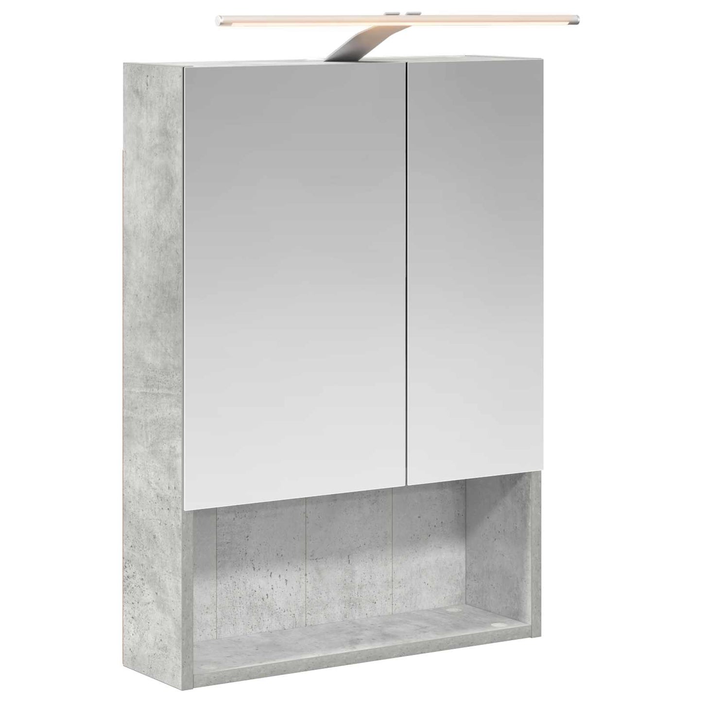 Baderomsspeilskap Betonggrå 50 x 14,5 x 70 cm Konstruert tre