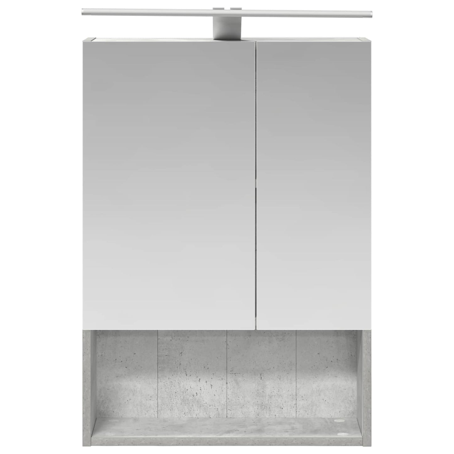 Baderomsspeilskap Betonggrå 50 x 14,5 x 70 cm Konstruert tre