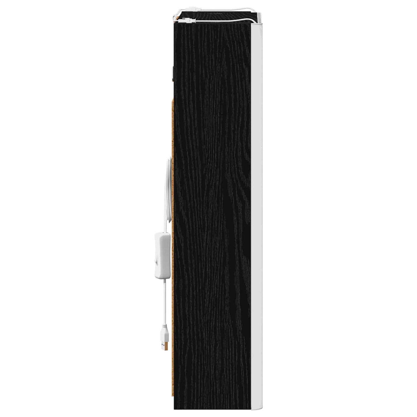 Baderomsspeilskap Svart Eik 33 x 11,5 x 50 cm Konstruert tre