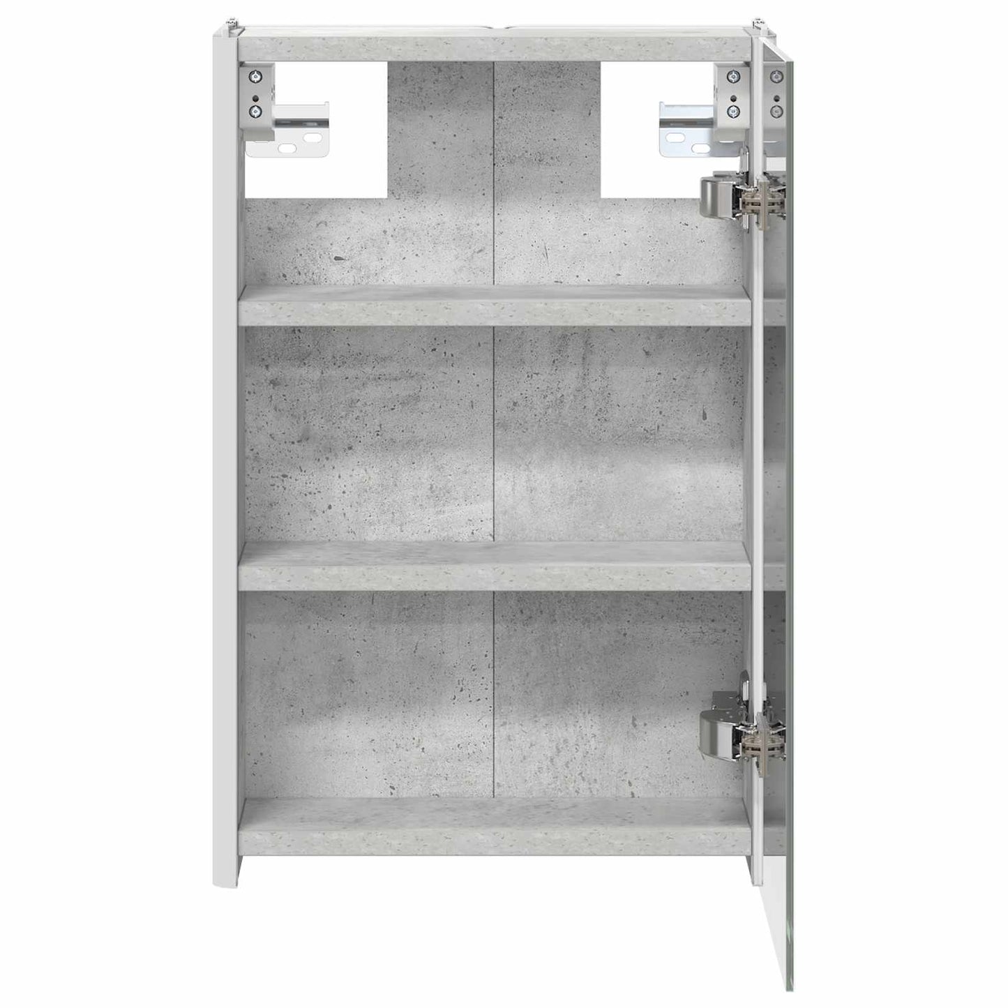 Baderomsspeilskap Betonggrå 33 x 11,5 x 50 cm Konstruert tre