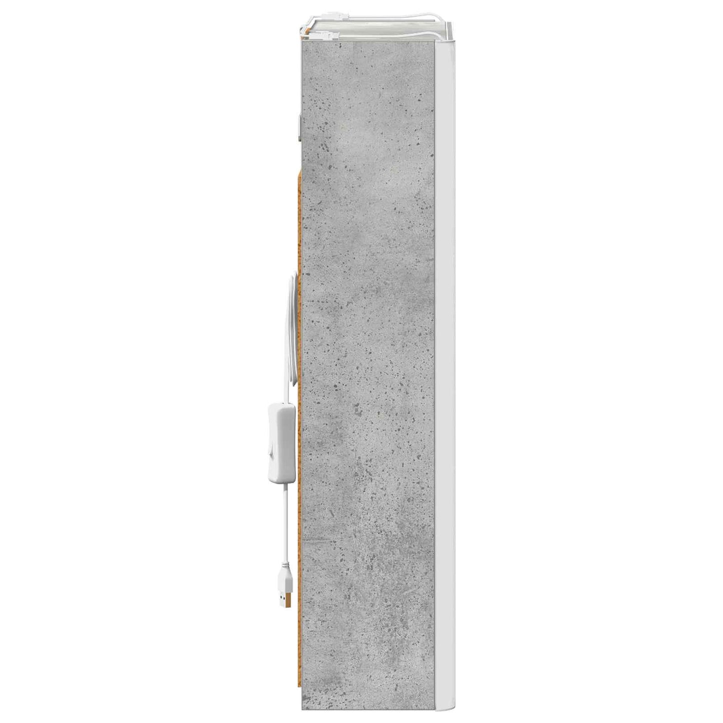 Baderomsspeilskap Betonggrå 33 x 11,5 x 50 cm Konstruert tre