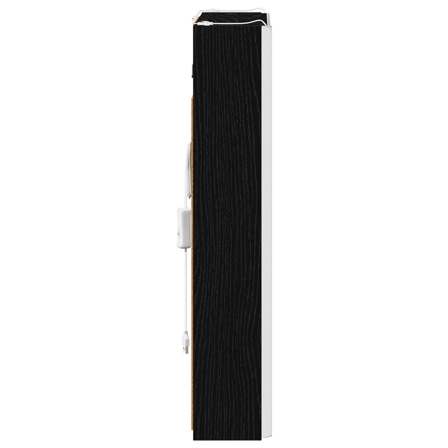Baderomsspeilskap Svart Eik 43 x 11,5 x 60,5 cm Konstruert tre