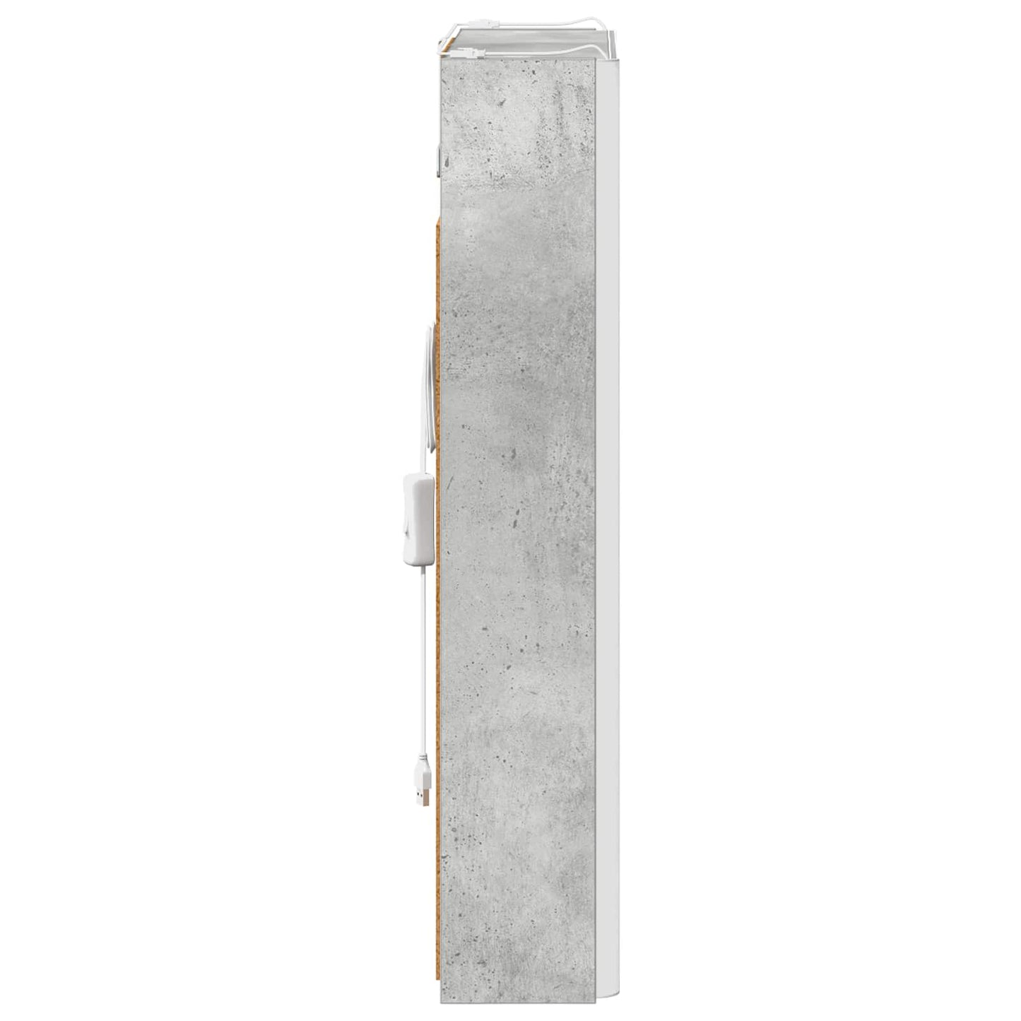 Baderomsspeilskap Betonggrå 43 x 11,5 x 60,5 cm Konstruert tre