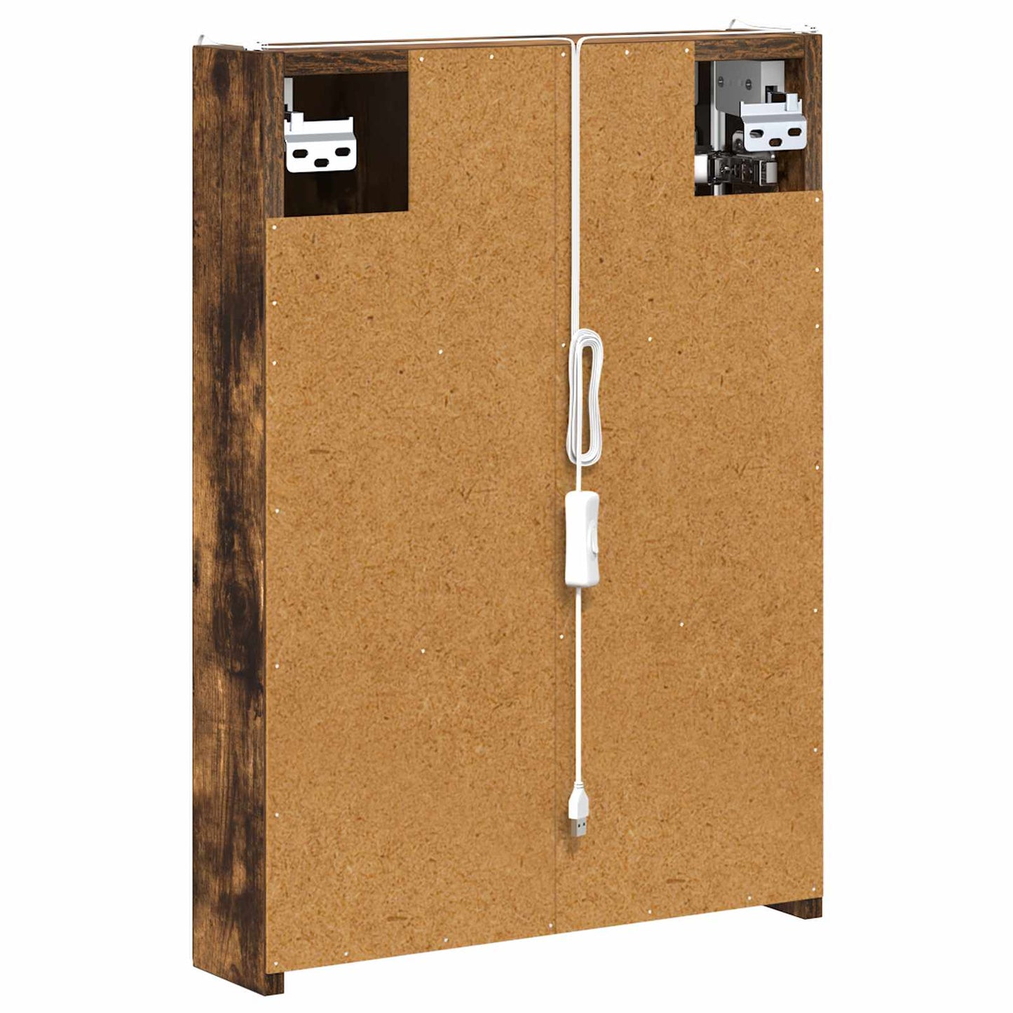Baderomsspeilskap Røkt eik 43 x 11,5 x 60,5 cm Konstruert tre