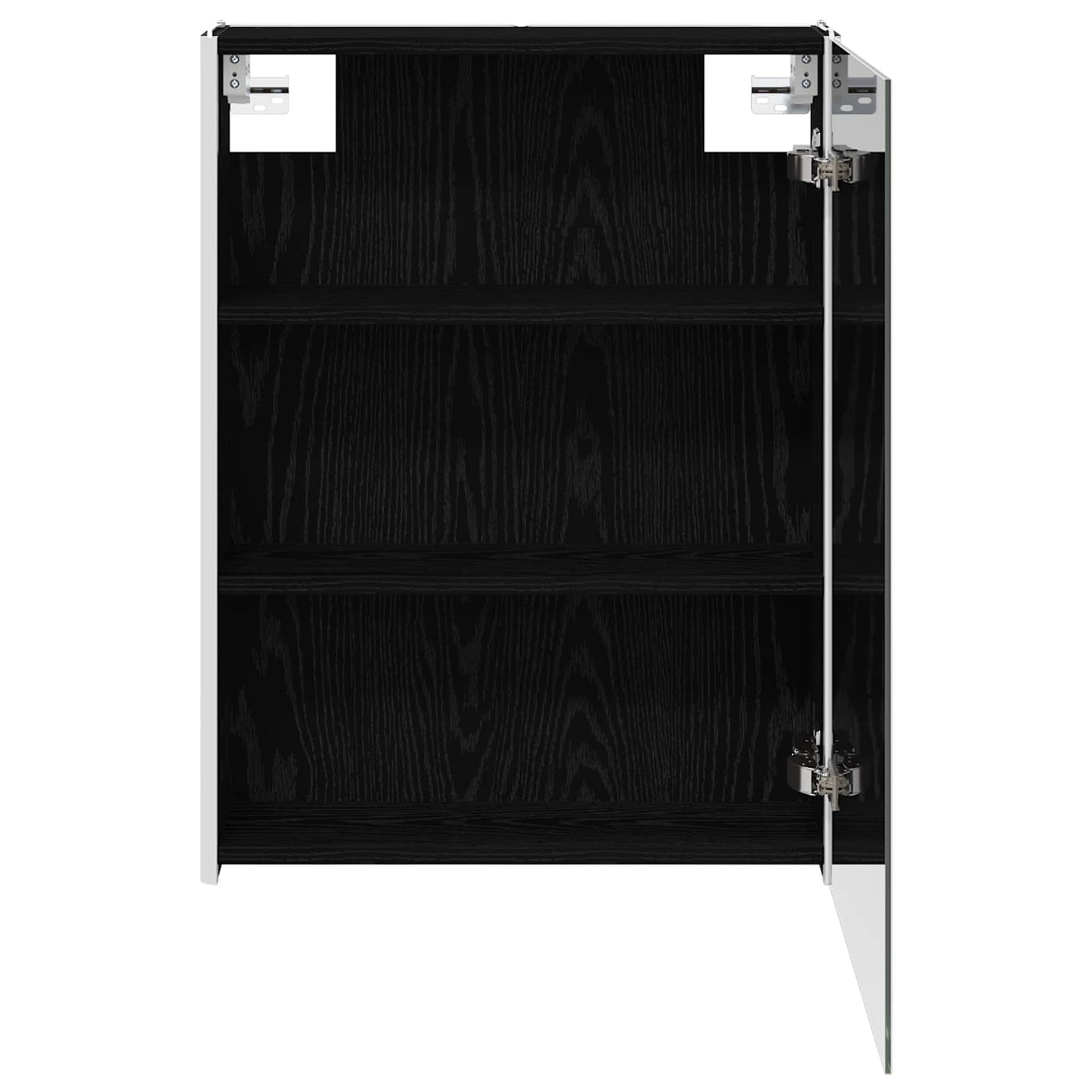 Baderomsspeilskap Svart Eik 53,5 x 15,5 x 70 cm Konstruert tre
