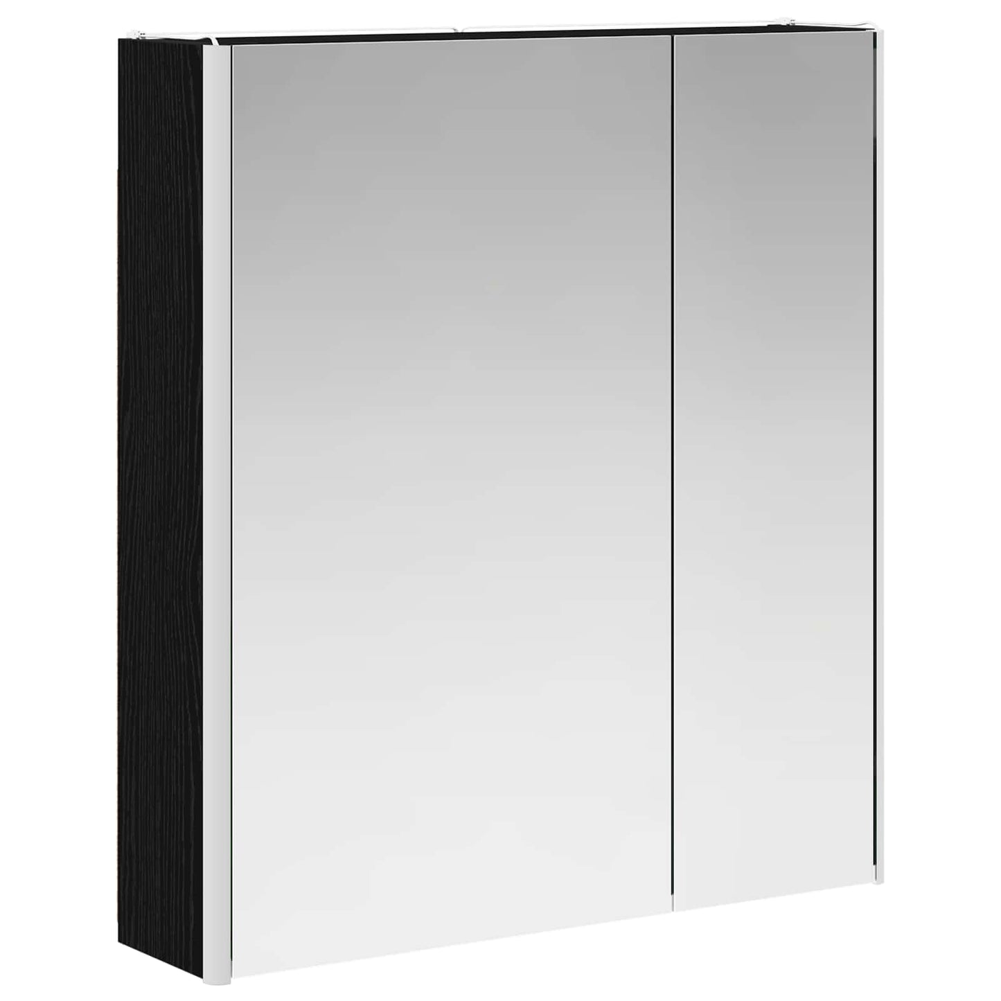 Baderomsspeilskap Svart Eik 63,5 x 15,5 x 70 cm Konstruert tre
