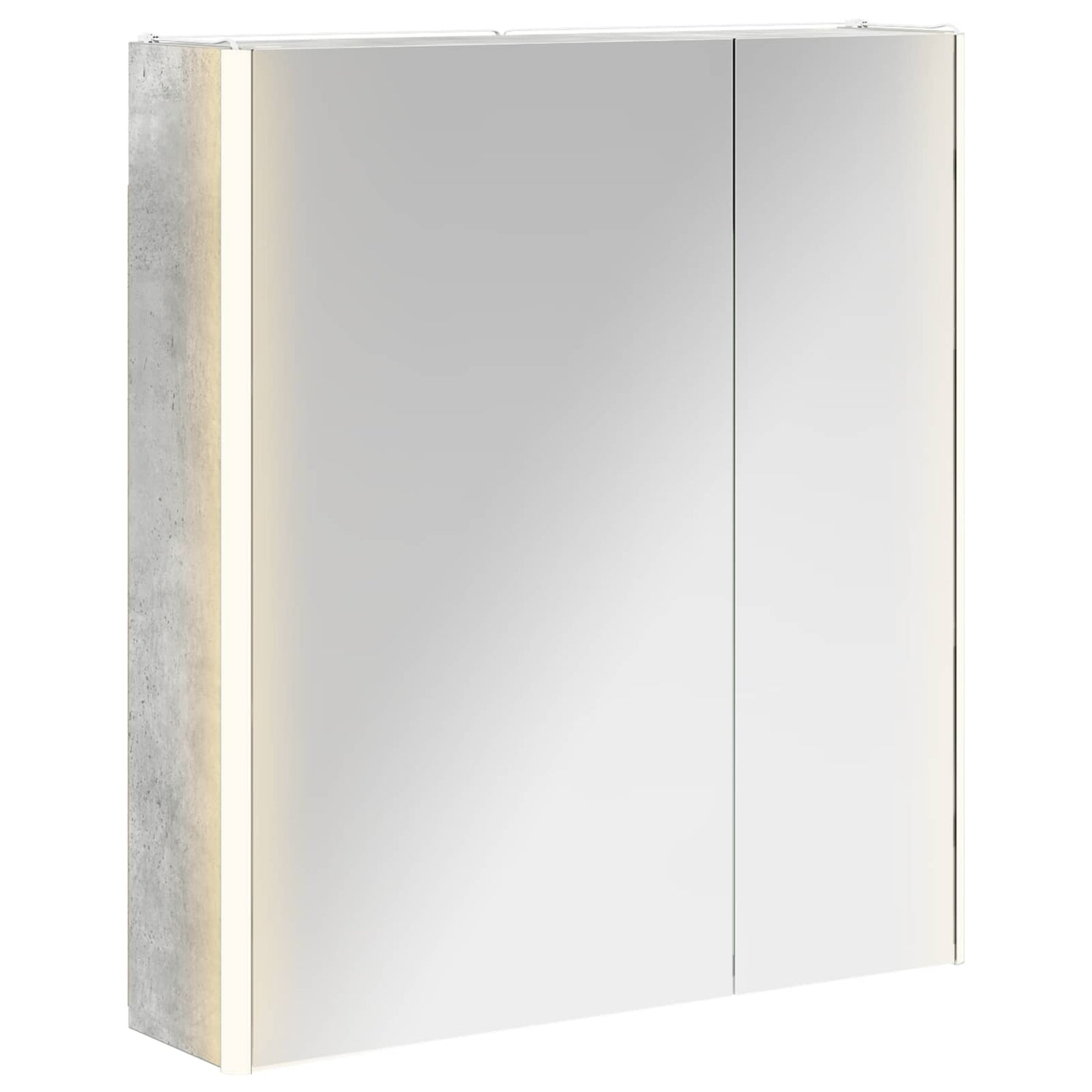Baderomsspeilskap Betonggrå 63,5 x 15,5 x 70 cm Konstruert tre