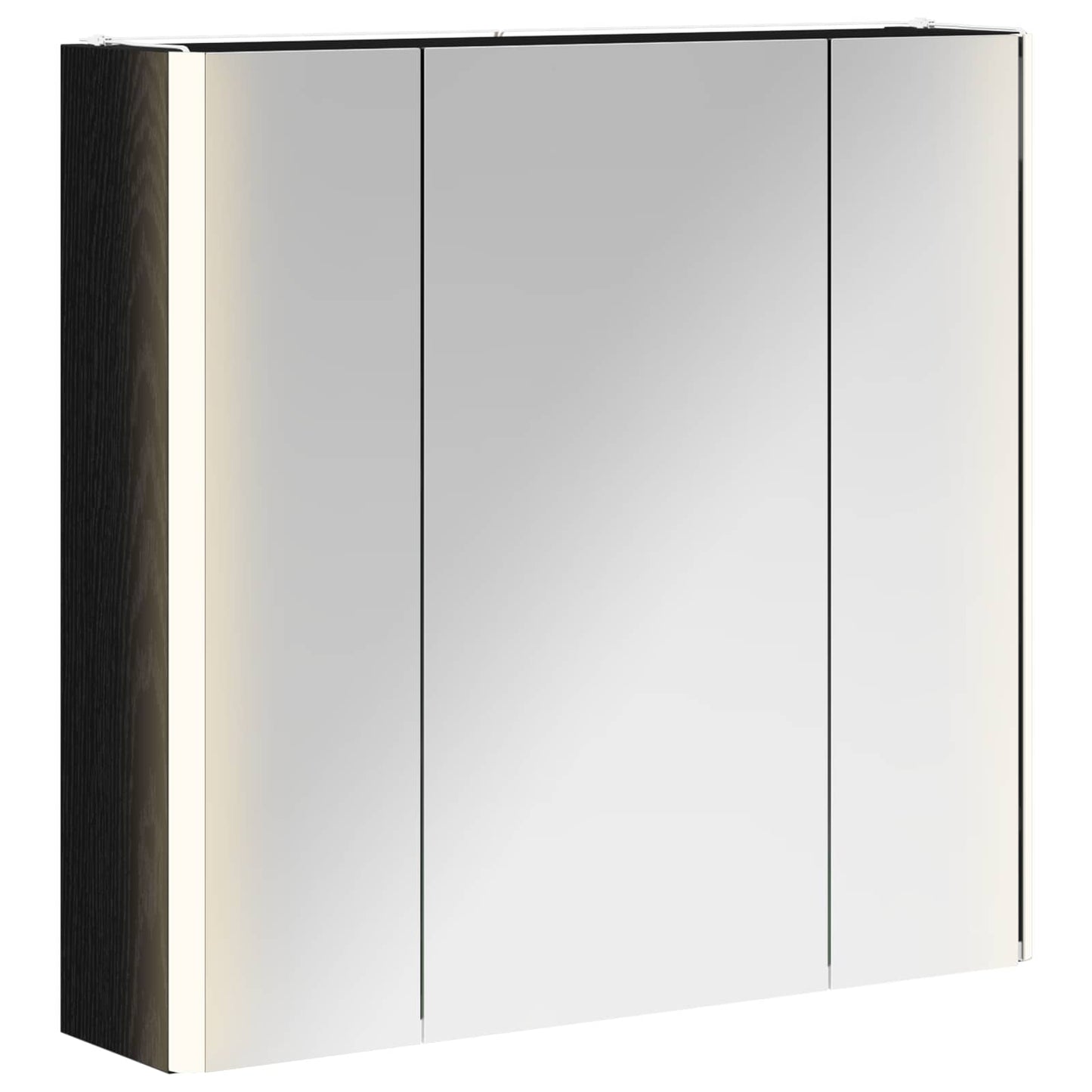 Baderomsspeilskap Svart Eik 63,5 x 15,5 x 60,5 cm