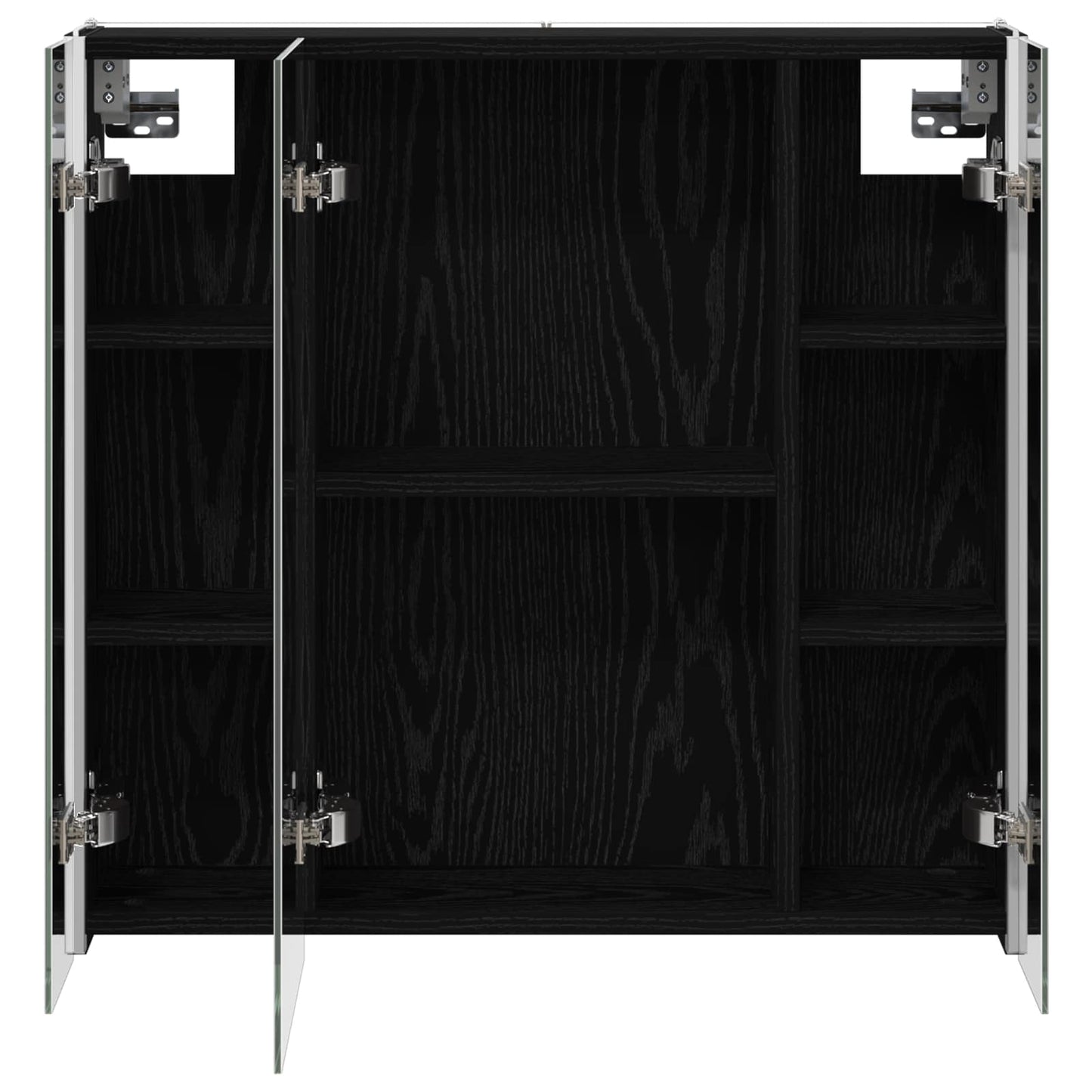 Baderomsspeilskap Svart Eik 63,5 x 15,5 x 60,5 cm