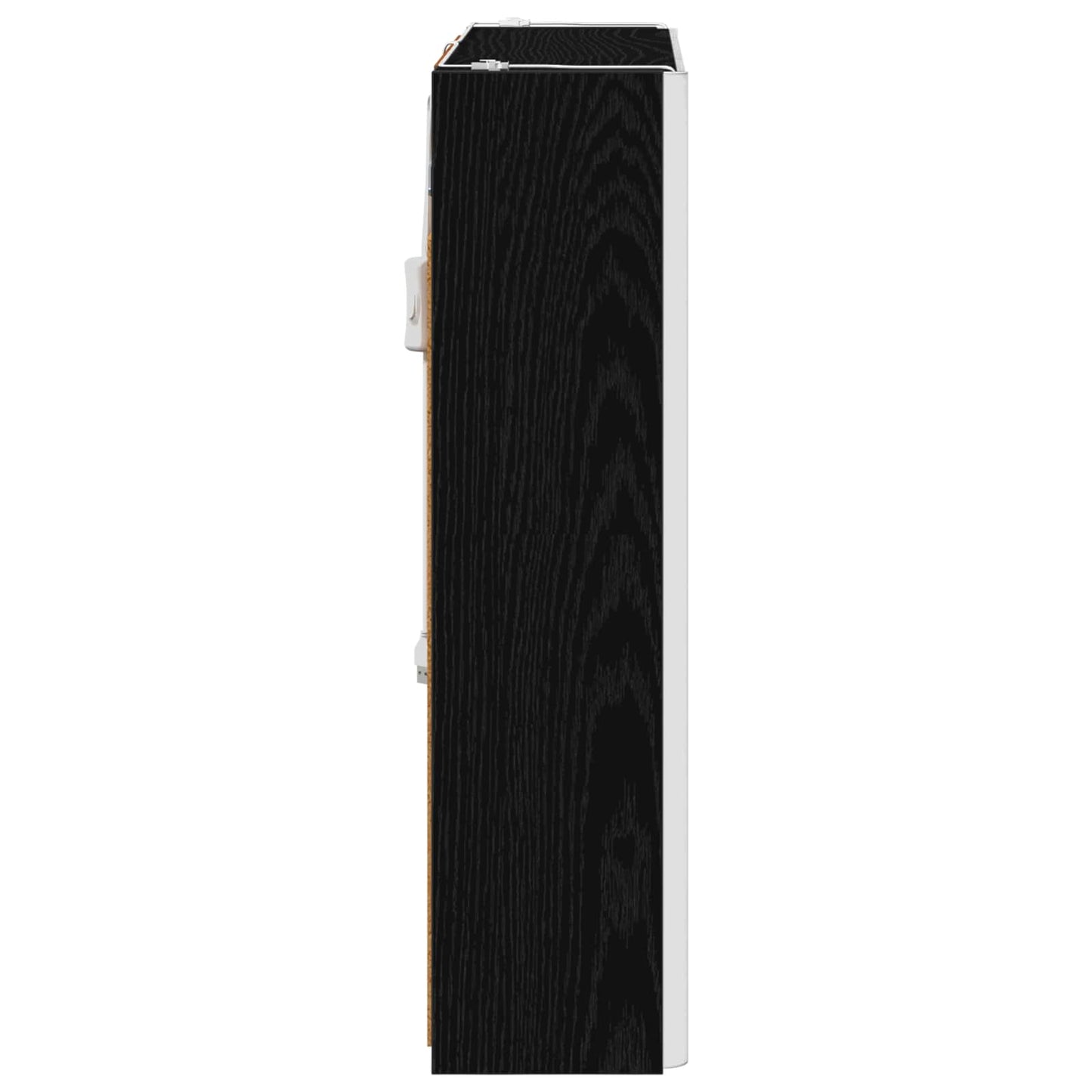 Baderomsspeilskap Svart Eik 63,5 x 15,5 x 60,5 cm