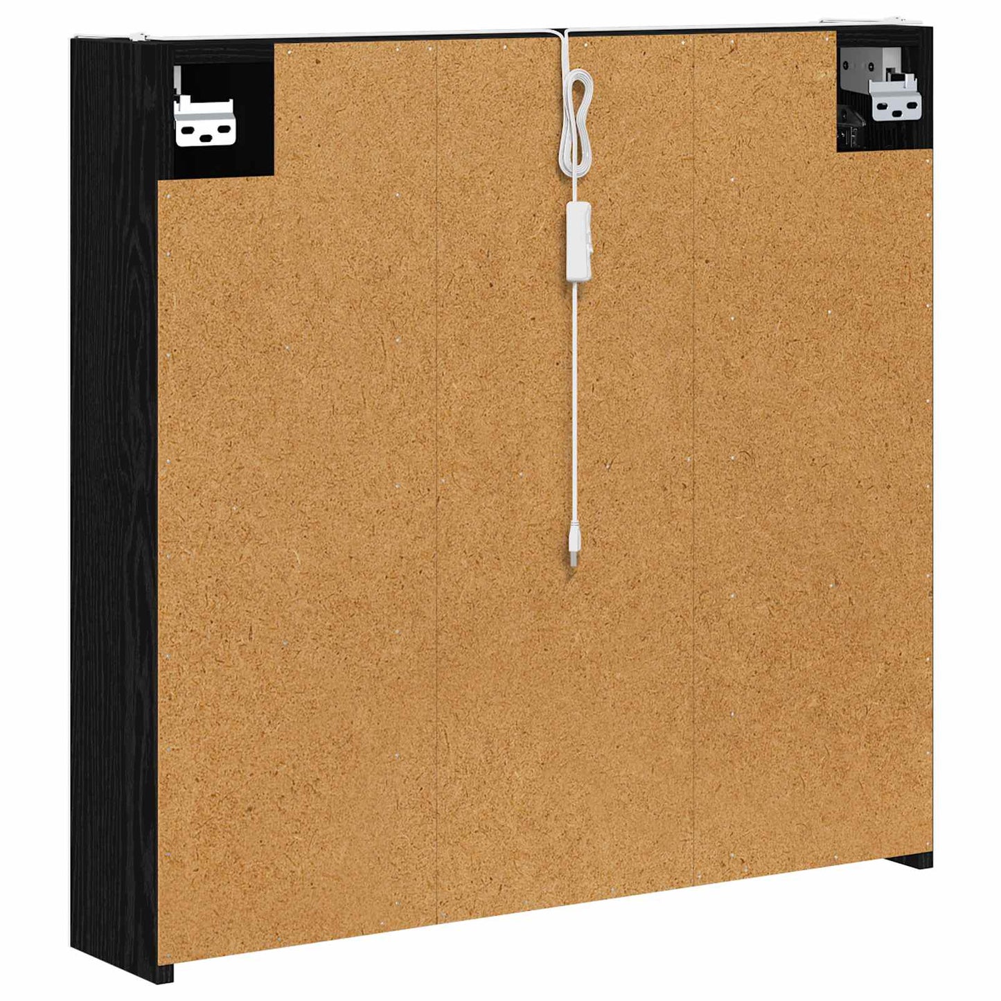 Baderomsspeilskap Svart Eik 73,5 x 15,5 x 70 cm Konstruert tre