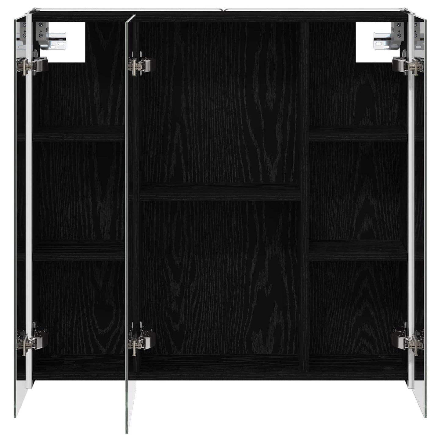 Baderomsspeilskap Svart Eik 73,5 x 15,5 x 70 cm Konstruert tre