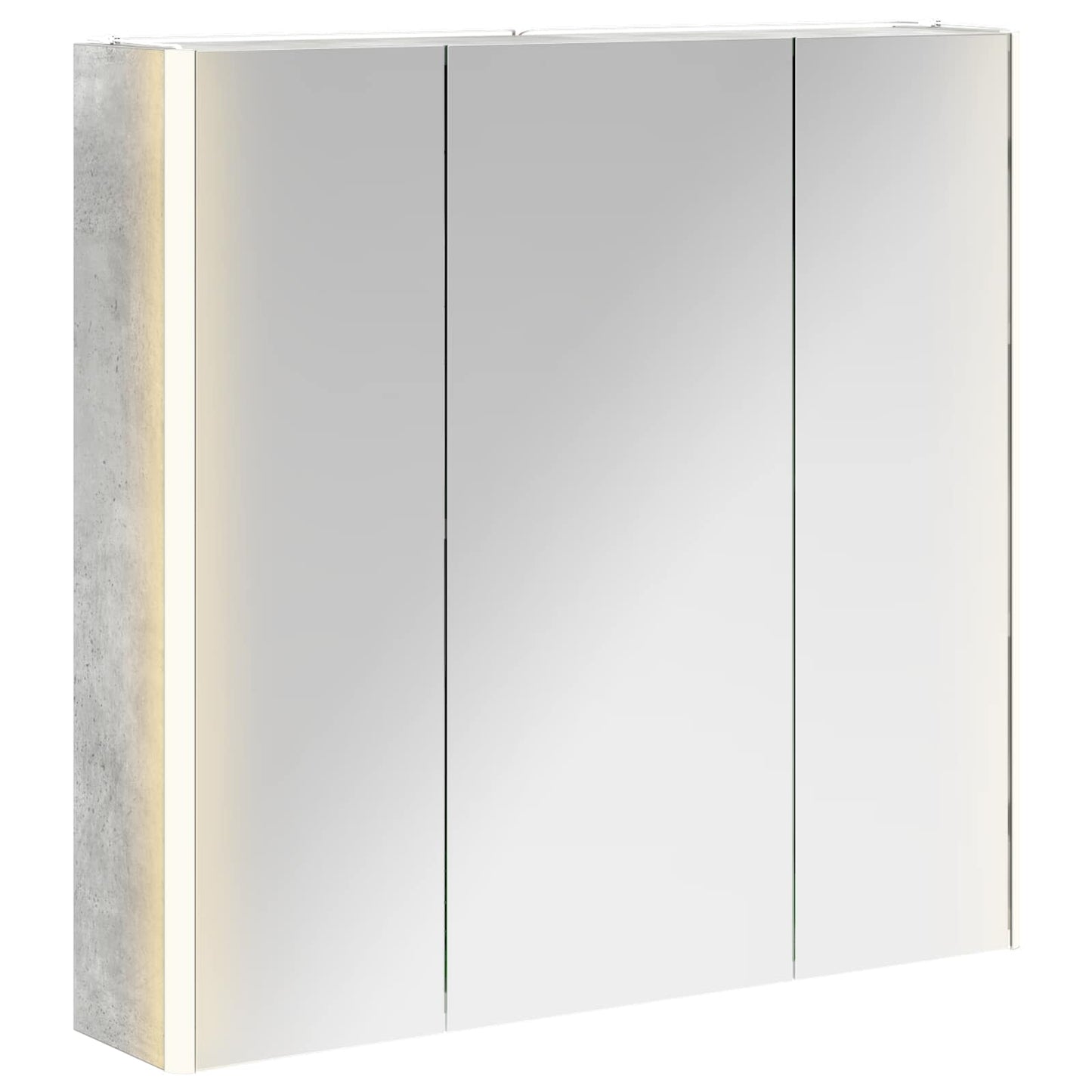 Baderomsspeilskap Betonggrå 73,5 x 15,5 x 70 cm Konstruert tre