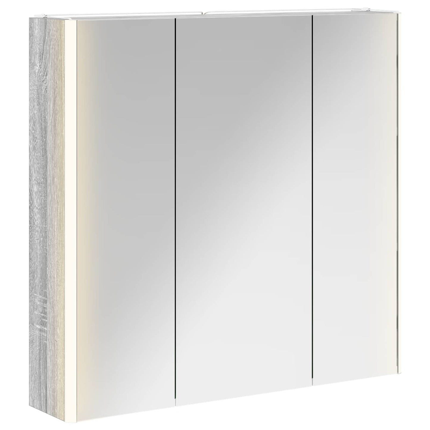 Baderomsspeilskap Grå Sonoma 73,5 x 15,5 x 70 cm Konstruert tre