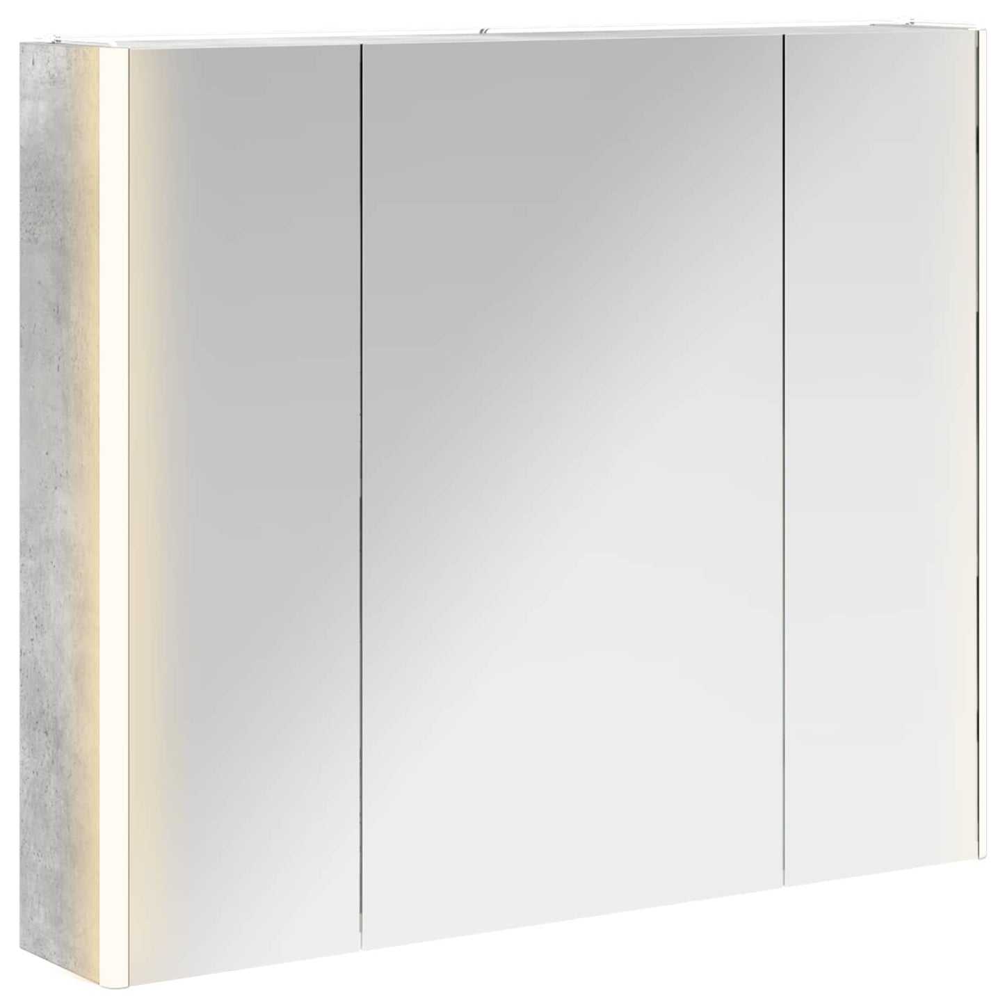 Baderomsspeilskap Betonggrå 83,5 x 15,5 x 70 cm Konstruert tre