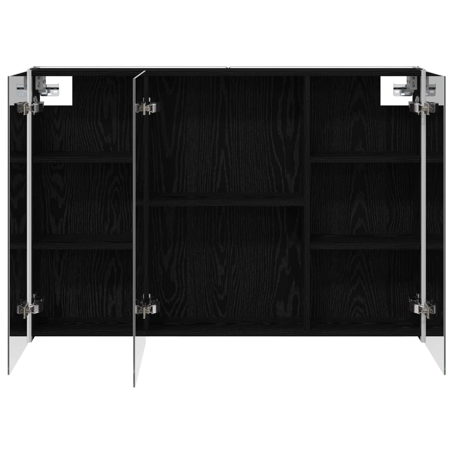 Baderomsspeilskap Svart Eik 103,5 x 15,5 x 70 cm Konstruert tre