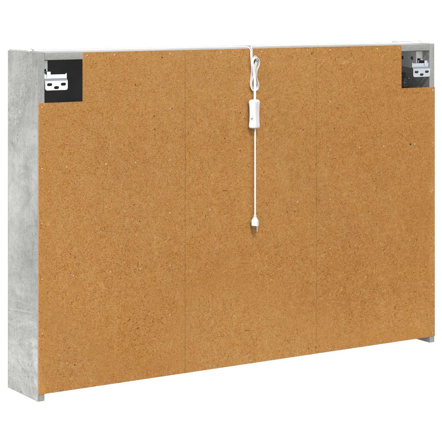 Baderomsspeilskap Betonggrå 103,5 x 15,5 x 70 cm Konstruert tre