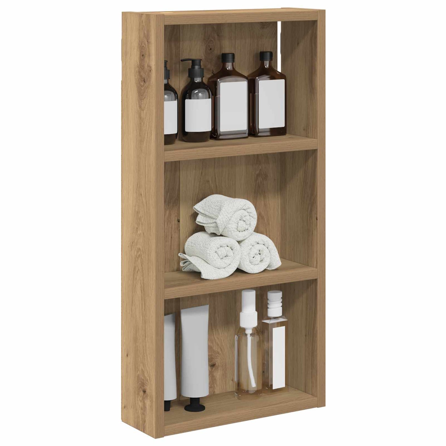 Baderom veggskap med hylle Kunstnerisk Eik 30 x 10 x 60,5 cm