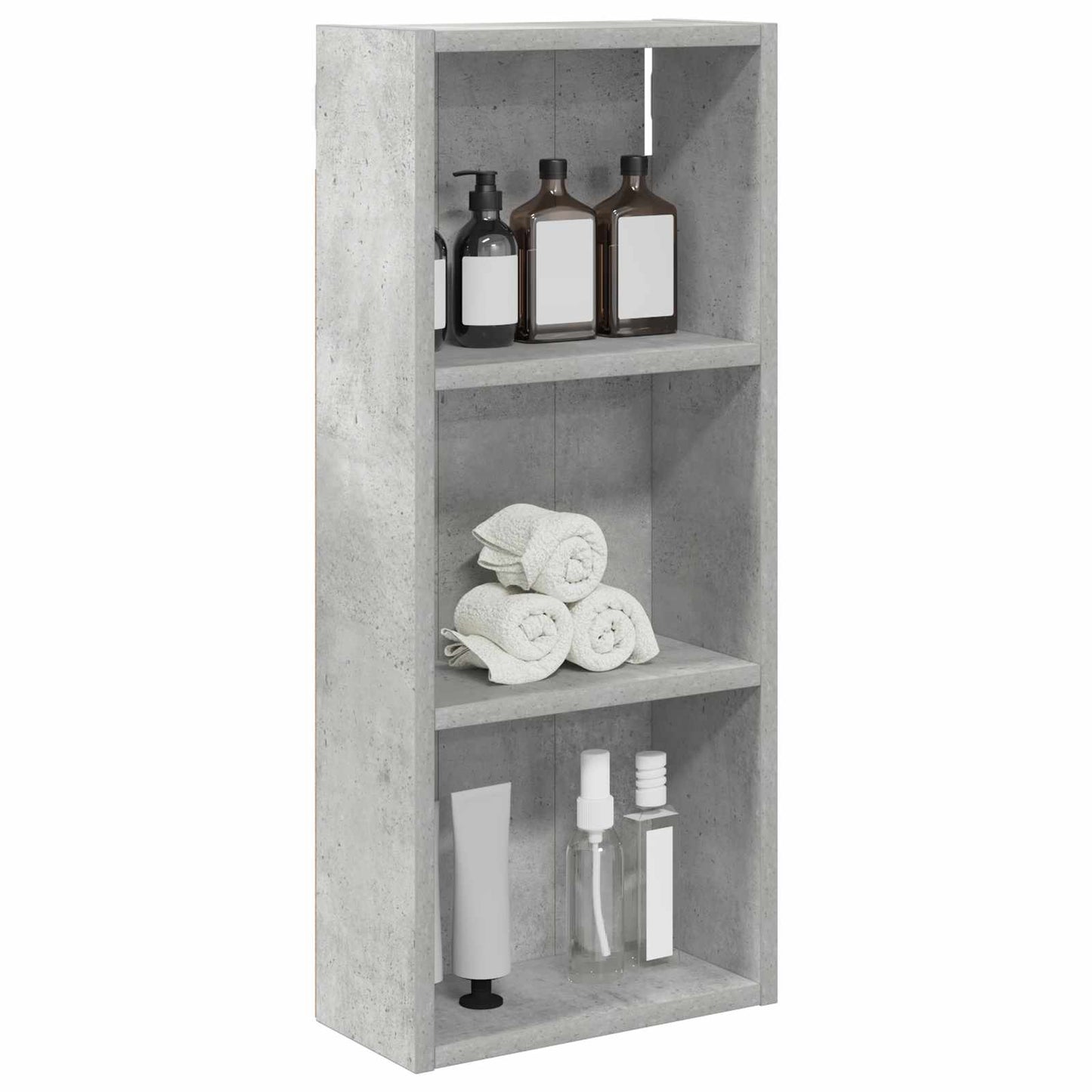 Baderom veggskap BetongGrå 30 x 14 x 70 cm Konstruert tre