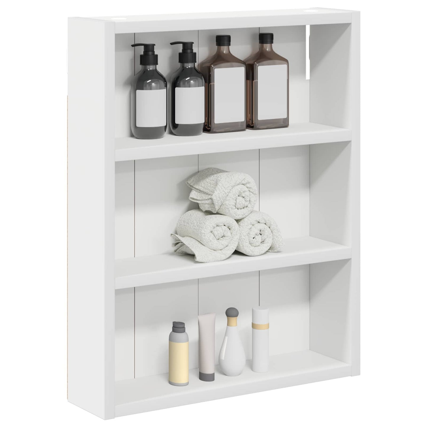 Baderom veggskap med hylle Hvit 40 x 10 x 50 cm Konstruert tre