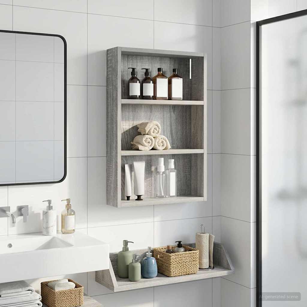 Baderom veggskap Grå Sonoma 40 x 10 x 60,5 cm Konstruert tre