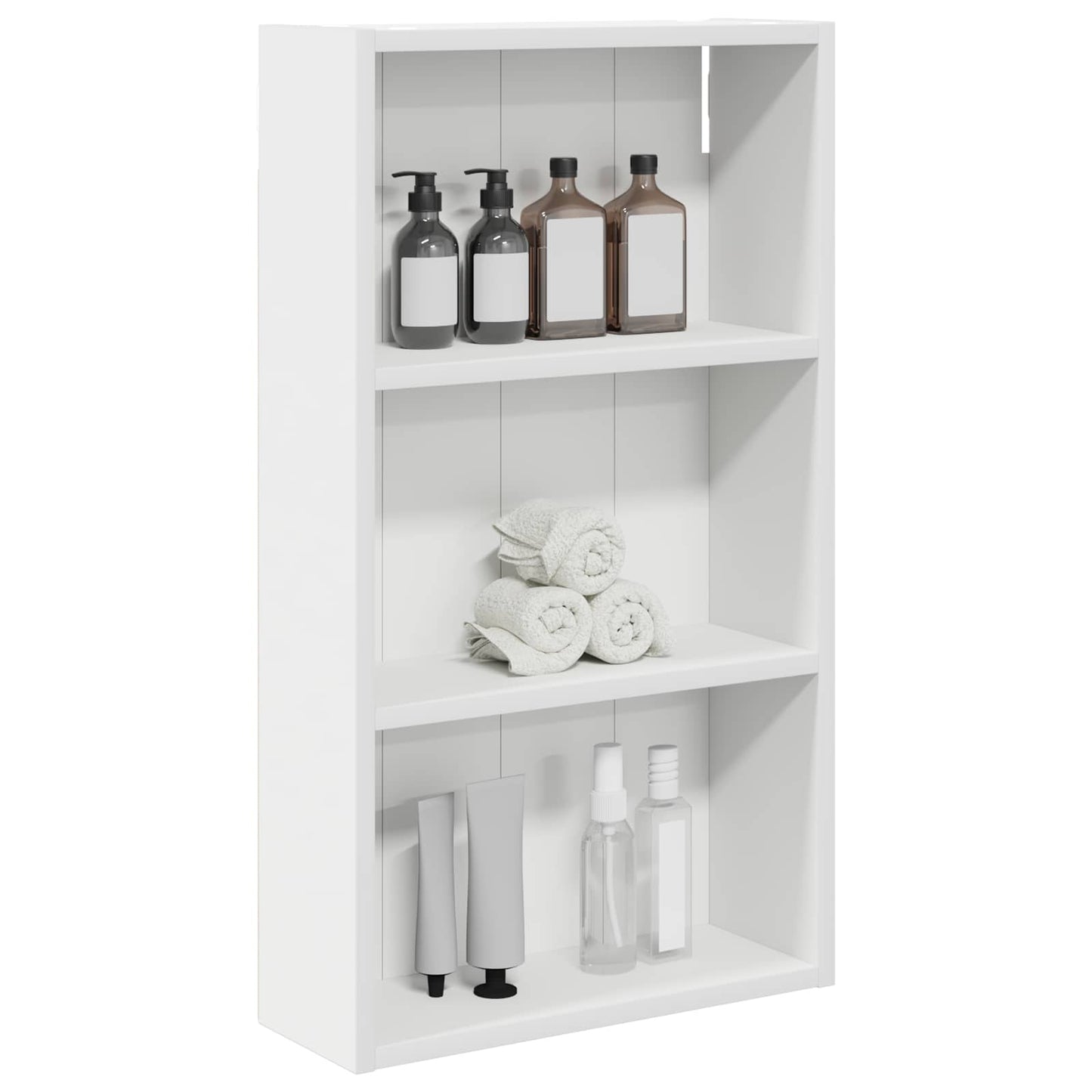 Baderom veggskap med hylle Hvit 40 x 14 x 70 cm Konstruert tre