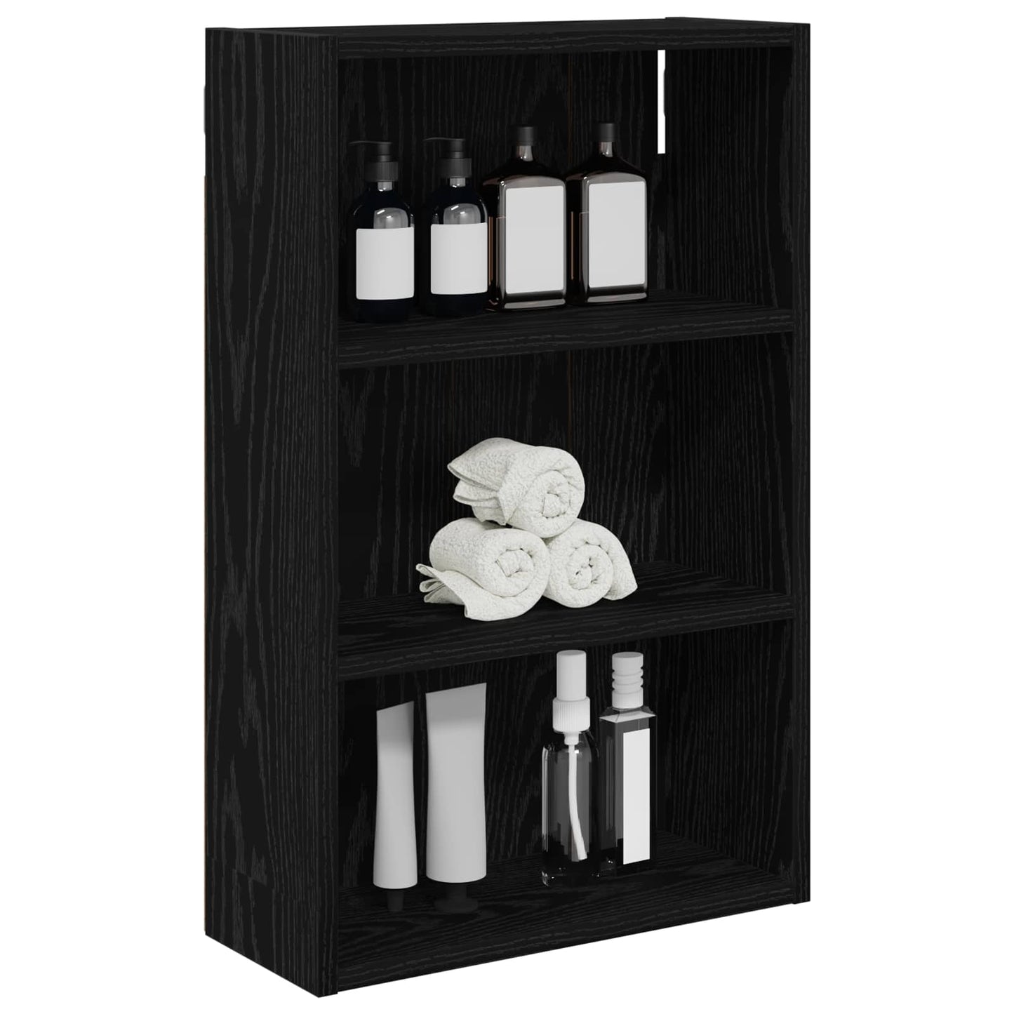 Baderom veggskap Svart Eik 40 x 16 x 62,5 cm Konstruert tre