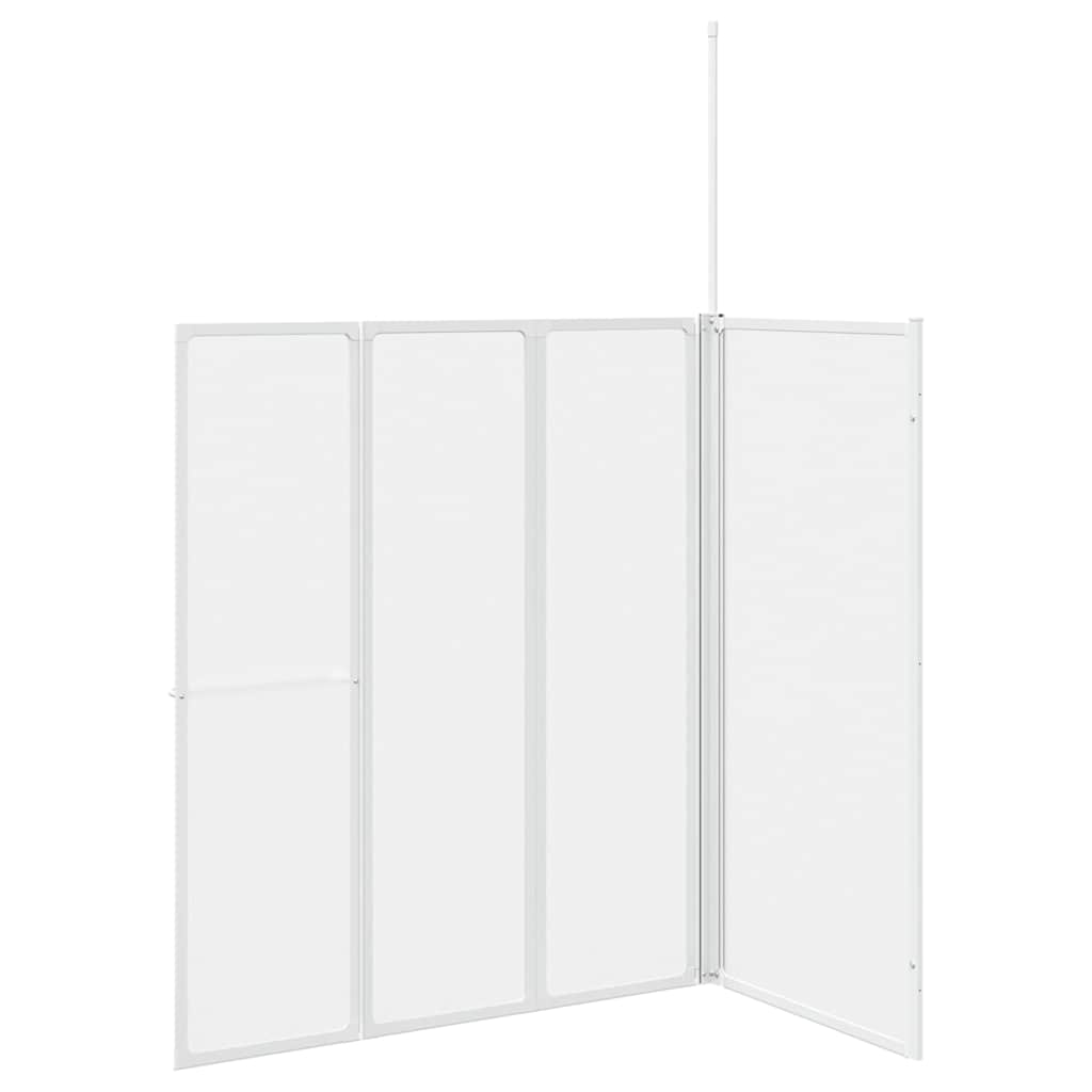 Badskjerm Frostet 120 x 70 x 137 cm Aluminium