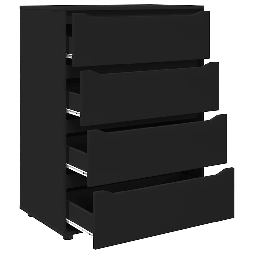 Oppbevaringsskap Svart 80 x 48 x 105 cm Konstruert tre