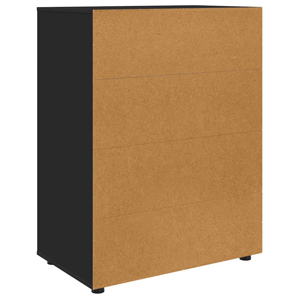 Oppbevaringsskap Svart 80 x 48 x 105 cm Konstruert tre