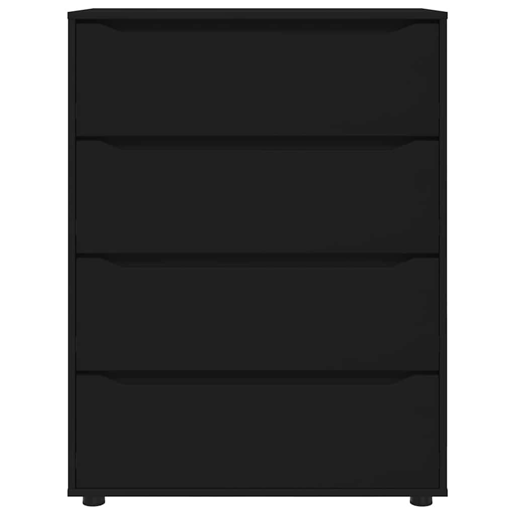 Oppbevaringsskap Svart 80 x 48 x 105 cm Konstruert tre
