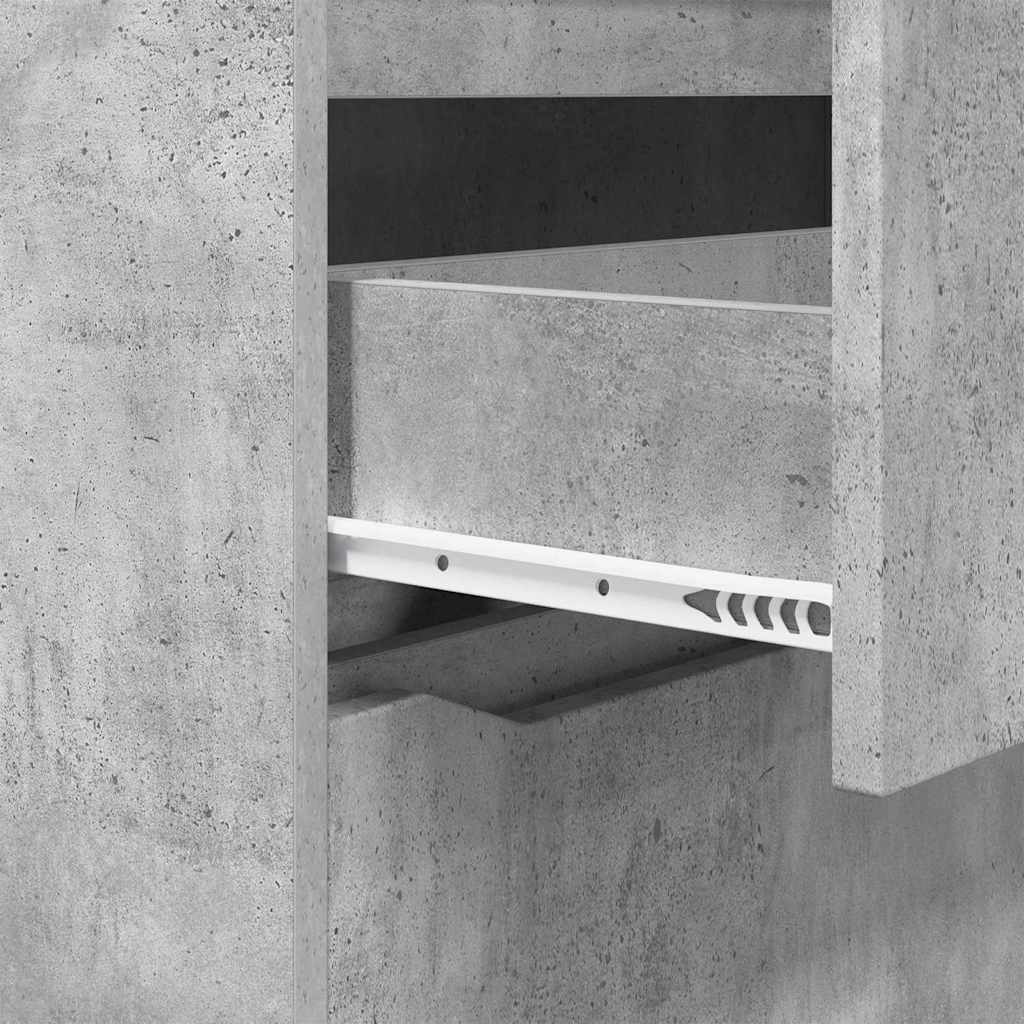 Oppbevaringsskap Betonggrå 80 x 48 x 105 cm Konstruert tre