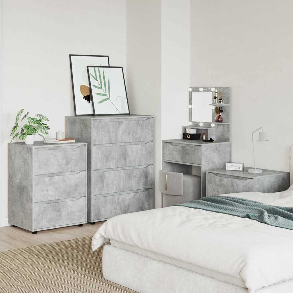 Oppbevaringsskap Betonggrå 80 x 48 x 105 cm Konstruert tre