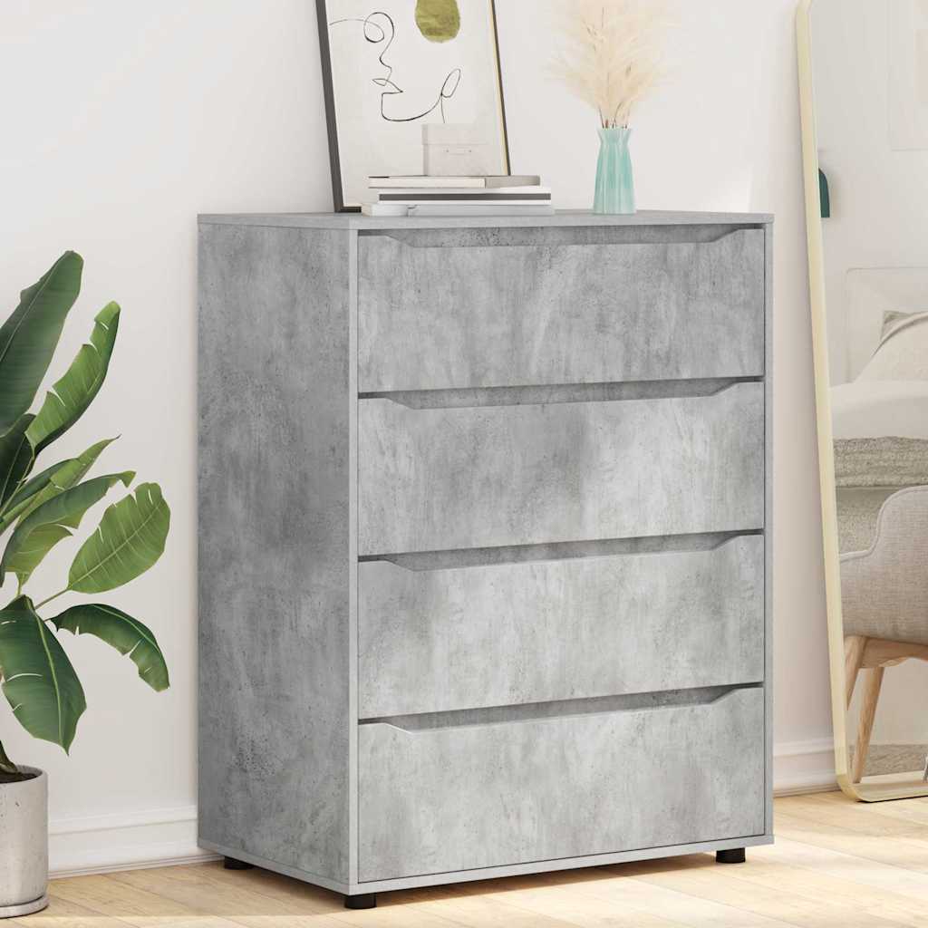 Oppbevaringsskap Betonggrå 80 x 48 x 105 cm Konstruert tre