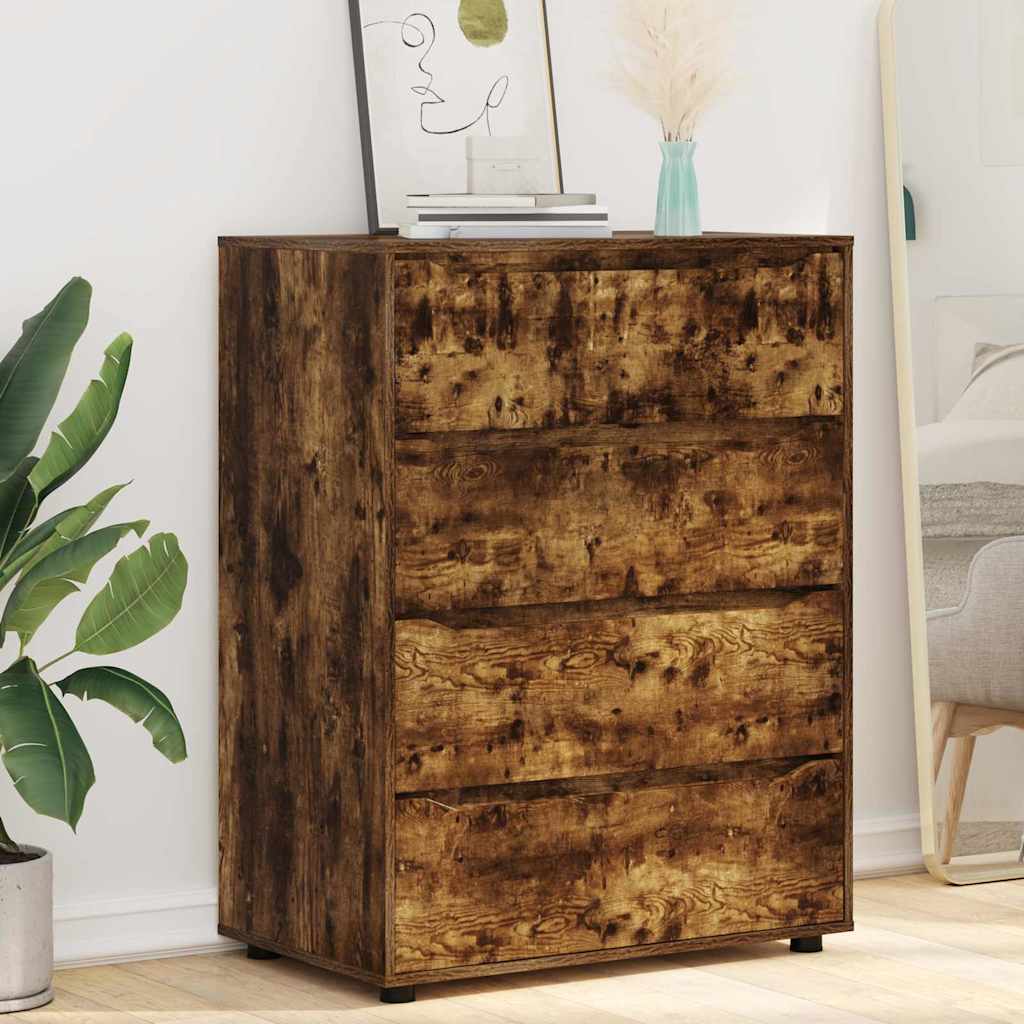 Oppbevaringsskap Røkt eik 80 x 48 x 105 cm Konstruert tre