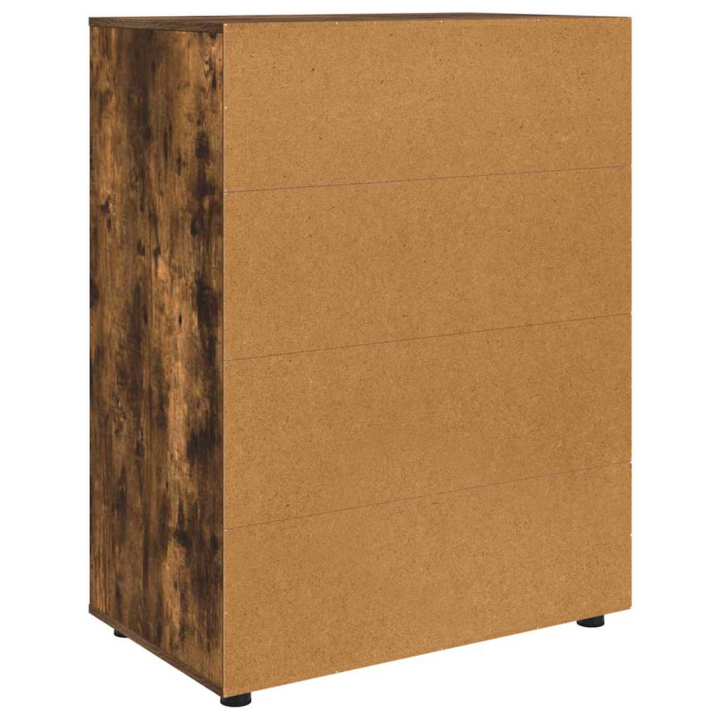 Oppbevaringsskap Røkt eik 80 x 48 x 105 cm Konstruert tre