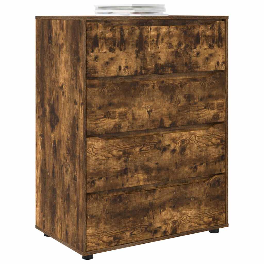 Oppbevaringsskap Røkt eik 80 x 48 x 105 cm Konstruert tre
