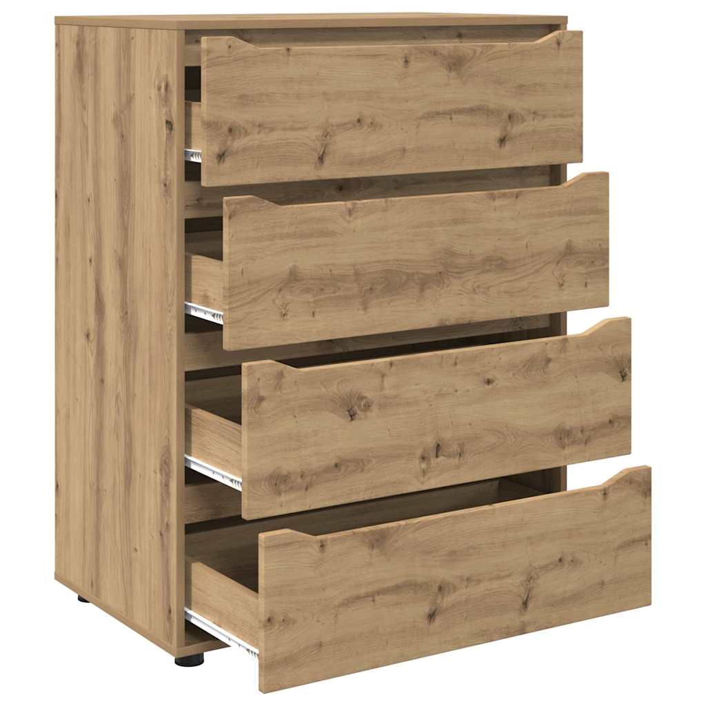 Oppbevaringsskap 80 x 48 x 105 cm Konstruert tre Artisan Eik