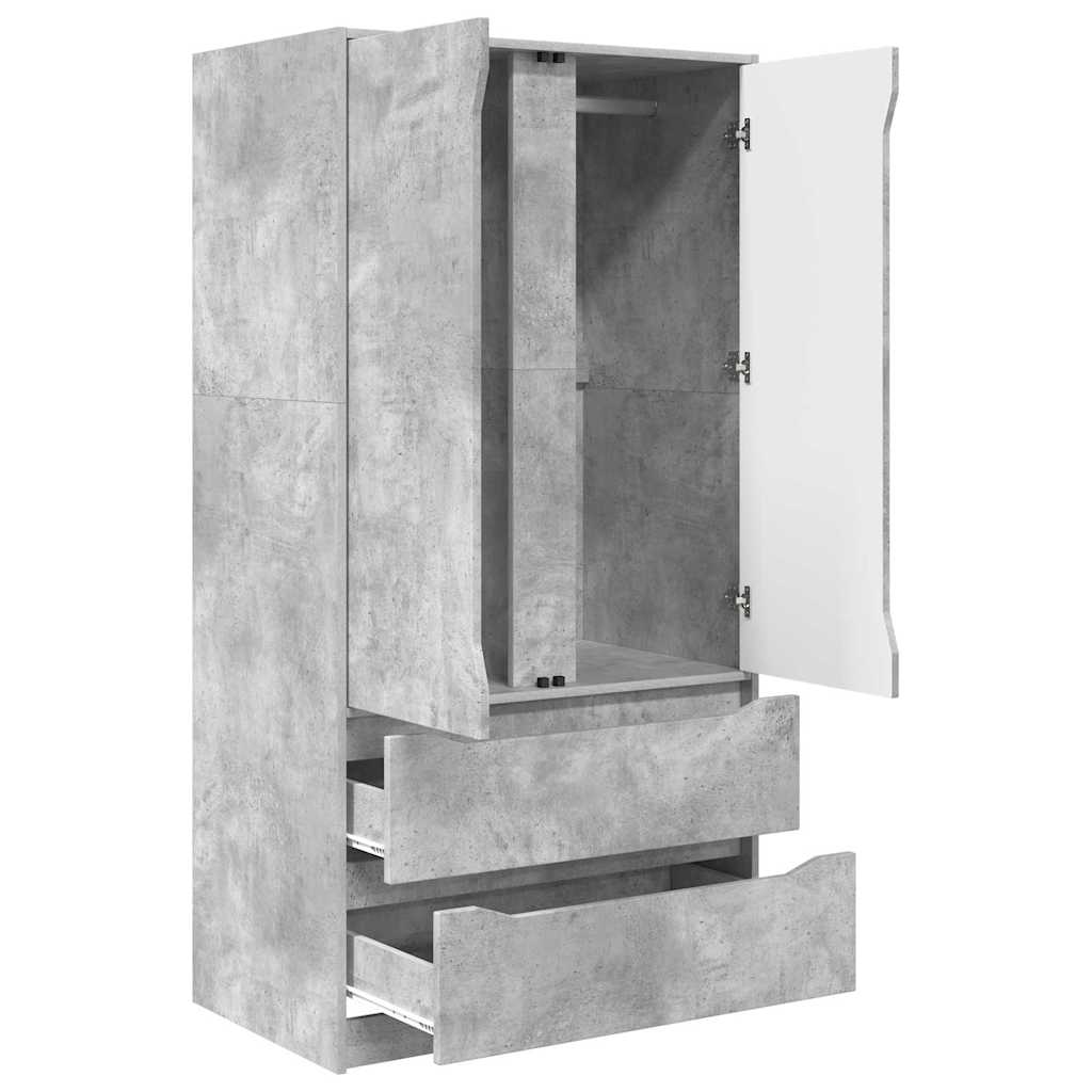 Garderobeskap BetongGrå 79,5 x 49 x 156 cm Konstruert tre