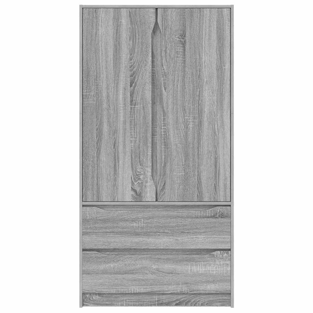 Garderobeskap Grå Sonoma 79,5 x 49 x 156 cm Konstruert tre