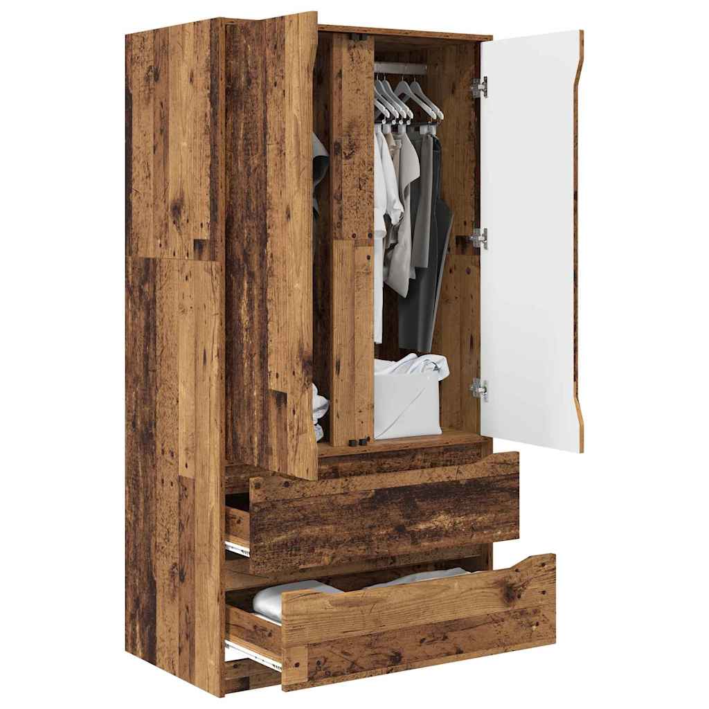 Garderobeskap Gammelt tre 79,5 x 49 x 156 cm Konstruert tre