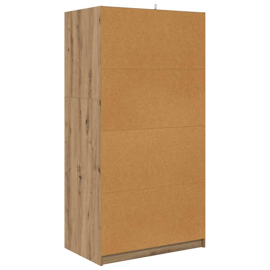 Garderobeskap Artisan Eik 79,5 x 49 x 156 cm Konstruert tre