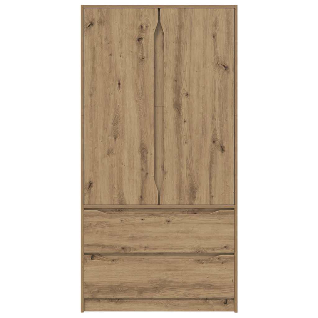 Garderobeskap Artisan Eik 79,5 x 49 x 156 cm Konstruert tre