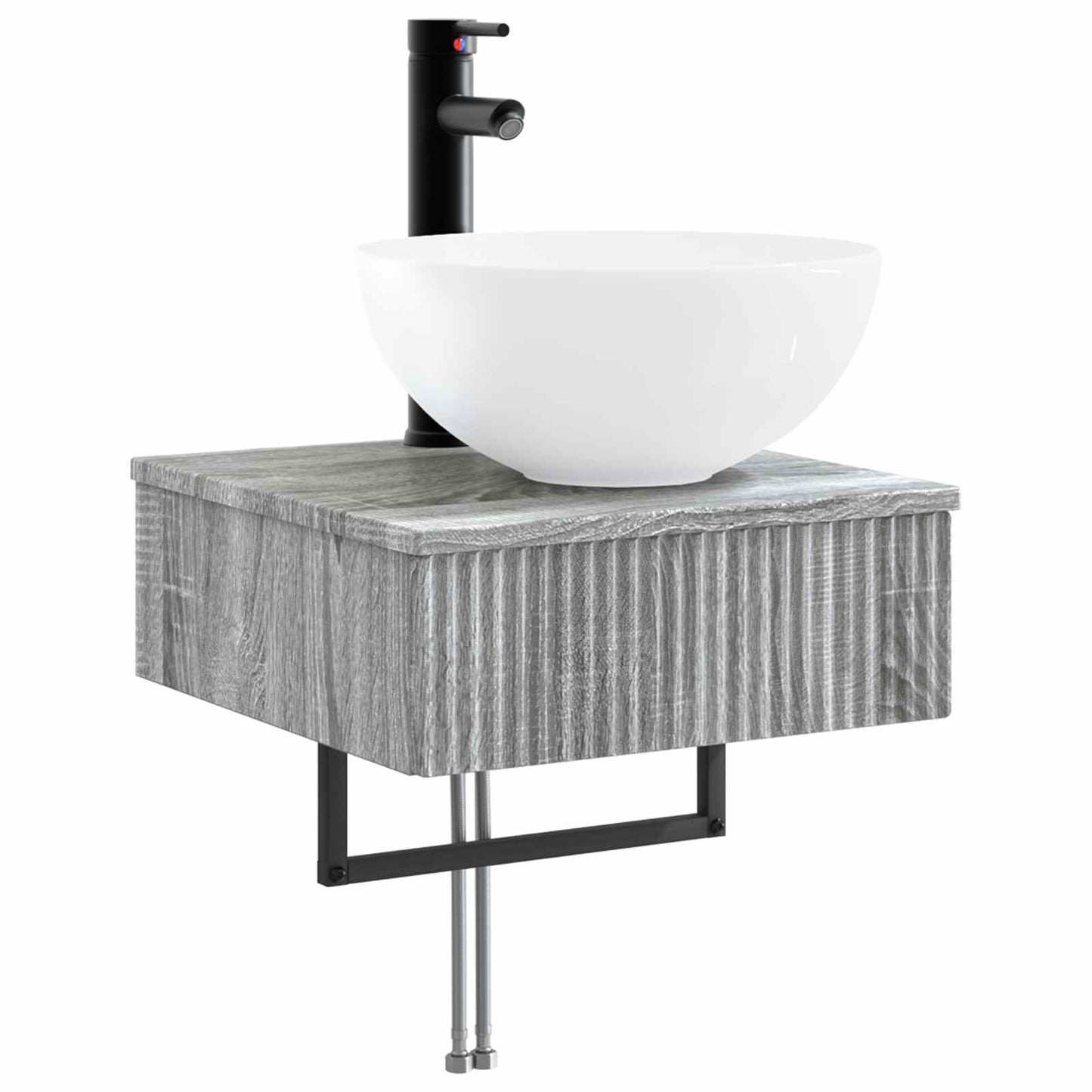 Baderomsskapsett 5 pcs Grå Sonoma 43 x 16 x 62,5 cm
