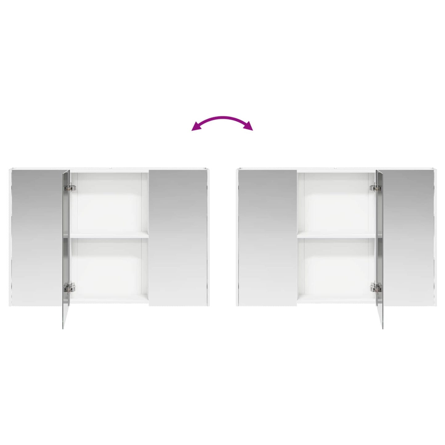 Baderomsskapsett 4 pcs Hvit Konstruert tre