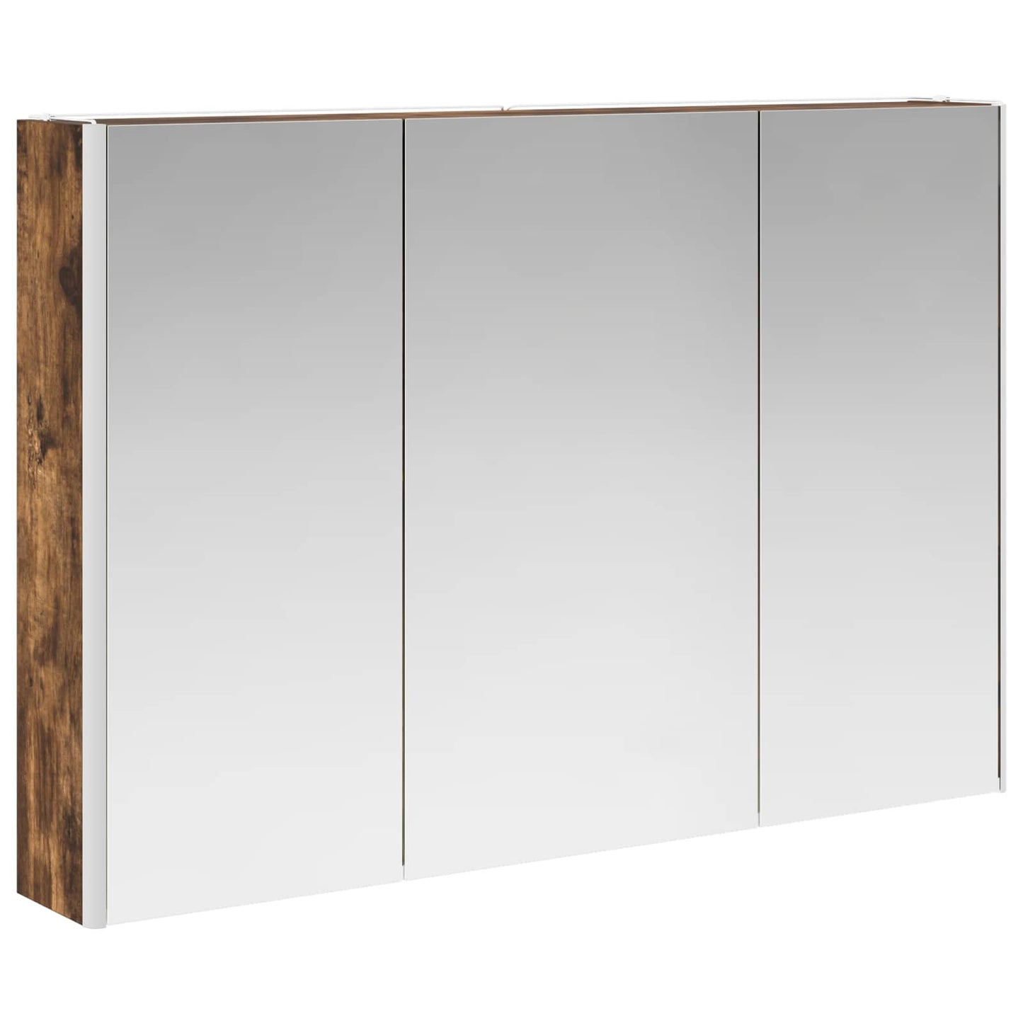 Baderomsinnredningssett 4 pcs Røkt Eik Konstruert tre og glass