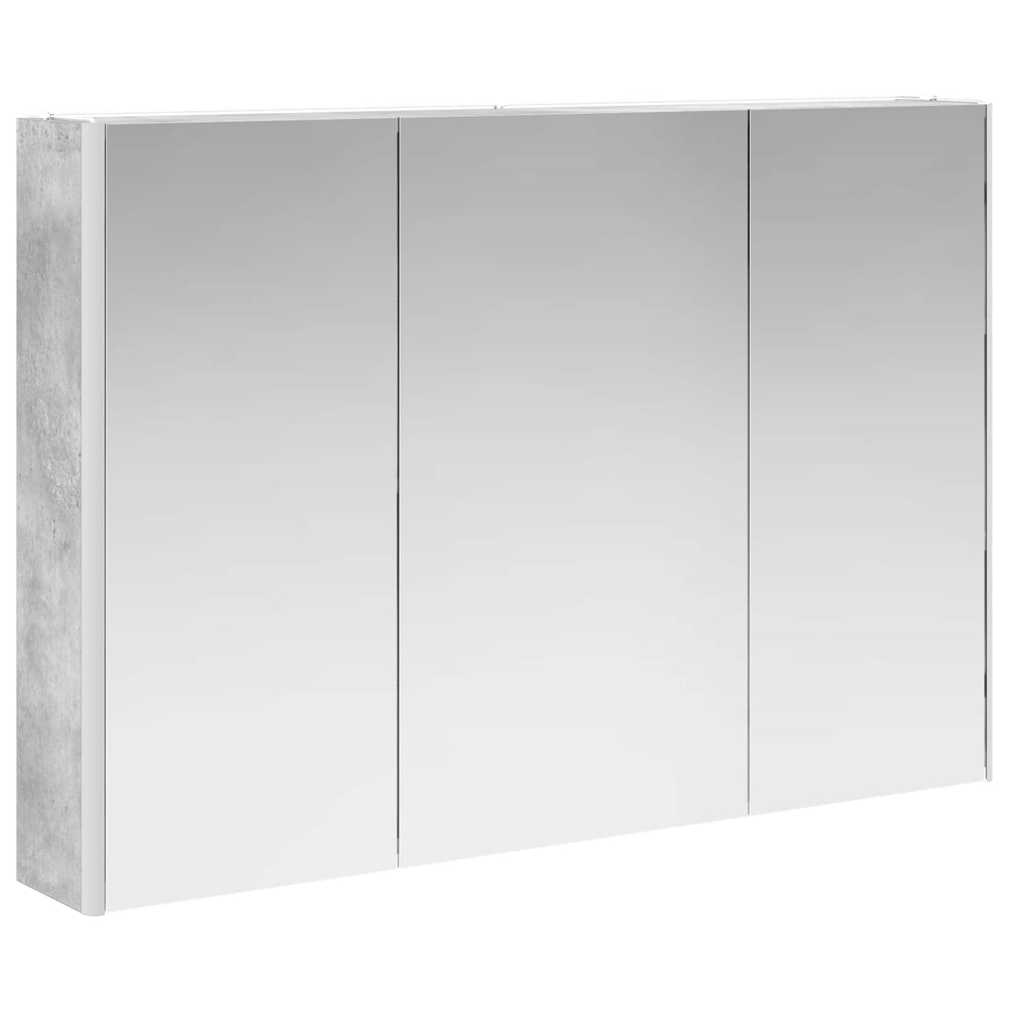 Baderomsinnredningssett 6 pcs Betonggrå Konstruert tre og glass