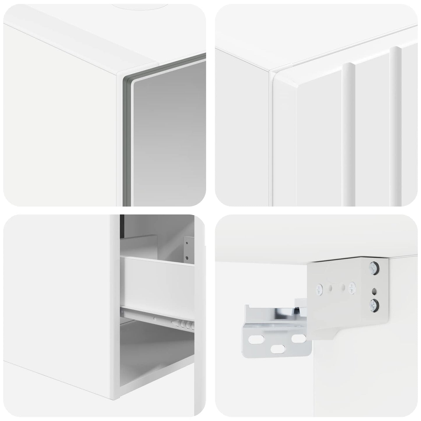 Baderomsskapsett 5 pcs Hvit 43 x 16 x 62,5 cm Konstruert tre