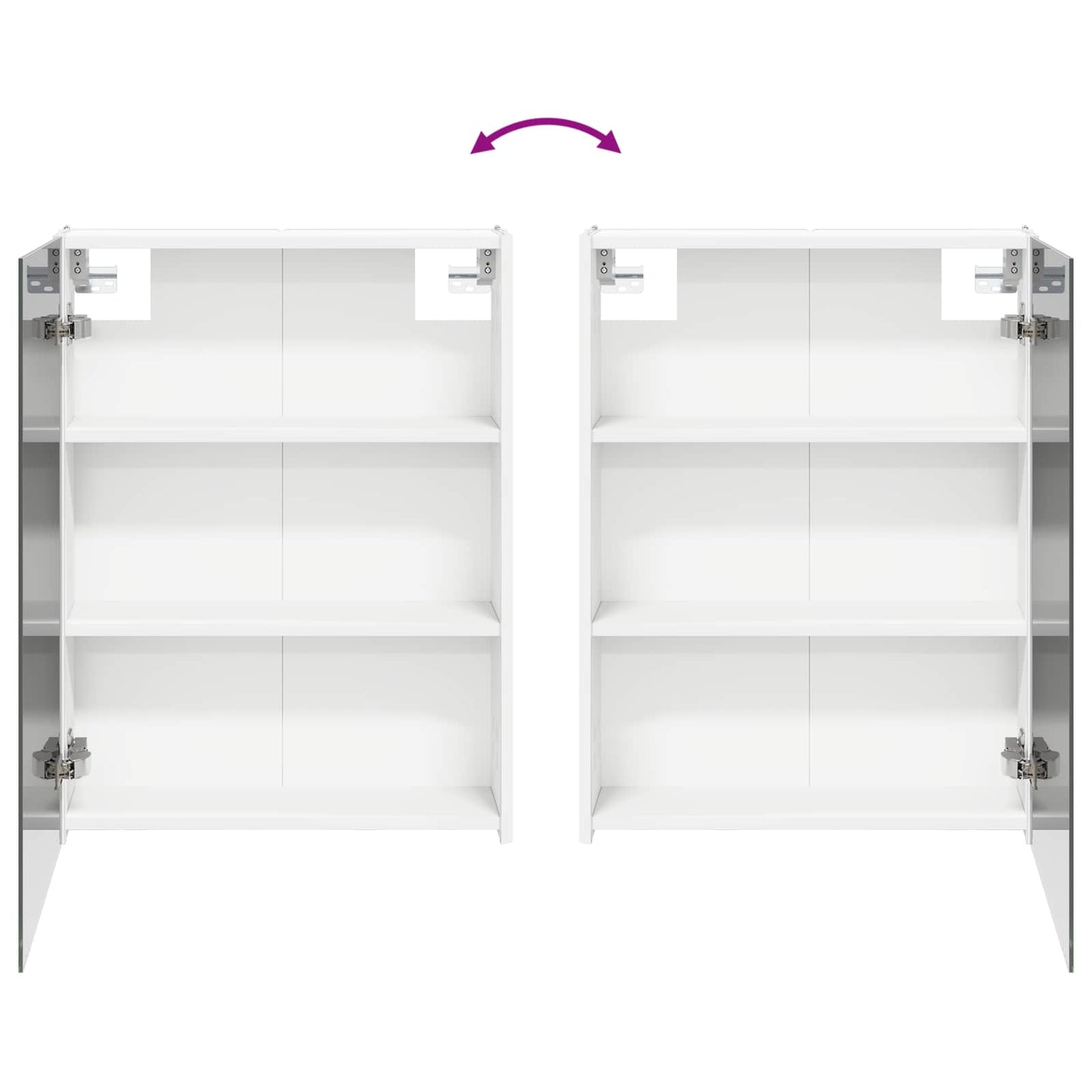 Baderomsinnredningssett 4 pcs Hvit Konstruert tre og glass
