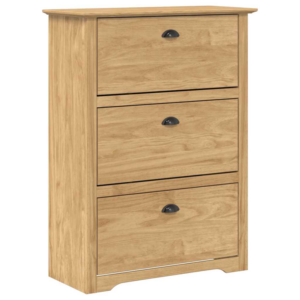 Sko Hylle BODO Honning brun 80 x 35 x 118 cm Konstruert tre